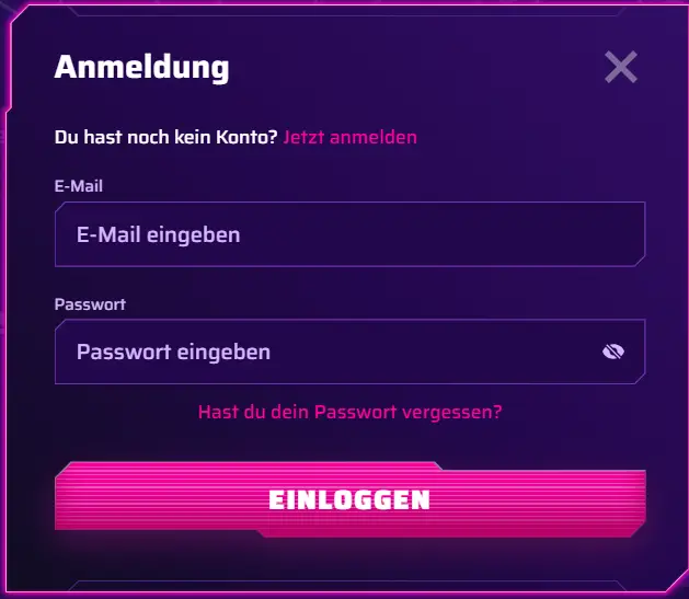 RobyCasino Anmeldung